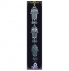 Silver Plated  Metal Hamsa Triple Wall Hanging