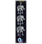 Silver Plated  Metal Elephant Triple Wall Hanging