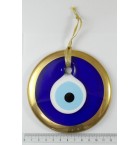 14  cm Gold Trim Turkish Evil Eye Bead