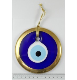 14  cm Gold Trim Turkish Evil Eye Bead