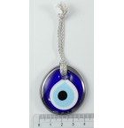 4 cm Silver Trim Turkish Evil Eye Bead
