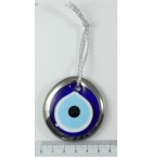 5.5 cm Silver Trim Turkish Evil Eye Bead