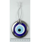 7 cm Silver Trim Turkish Evil Eye Bead