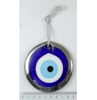 9 cm Silver Trim Turkish Evil Eye Bead