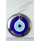 9 cm Silver Trim Turkish Evil Eye Bead