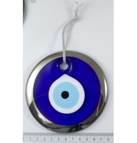 13 cm Silver Trim Turkish Evil Eye Bead