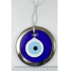 12 cm Silver Trim Turkish Evil Eye Bead