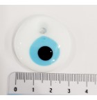 White 3cm Turkish Evil Eye 