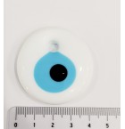 White 4 cm Turkish Evil Eye 