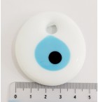 White 5 cm Turkish evil eye