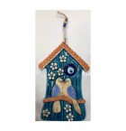 Ceramic Bird House Wall Ornament