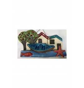 Ceramic Boat Street Wall Decoration