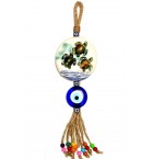 Ceramic Turtle Detailed Glass Evil Eye Beads Wall Ornament Handmade Souvenirs