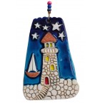 Double Glazed Ceramic Lighthouse Wall Ornament