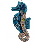 Double Glazed Ceramic Seahorse Wall Ornament