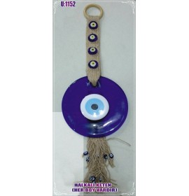 WOOL ROPE MACRAME WITH EVIL EYE WALL HANGING