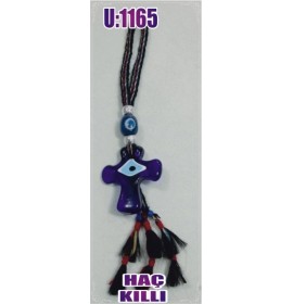 WOOL ROPE MACRAME WITH EVIL EYE WALL HANGING