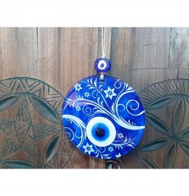 Flower  fusion glass and evil eye wall decor