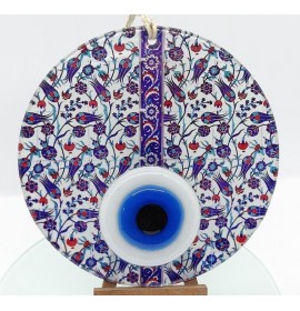 Tile Fusion glass and evil eye wall decor