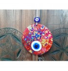 Fusion glass and evil eye wall decor