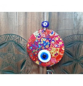 Fusion glass and evil eye wall decor
