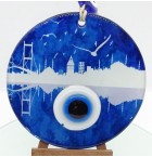 İstanbul  fusion glass and evil eye wall decor