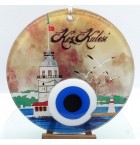 Maiden's Tower  fusion glass and evil eye wall decor