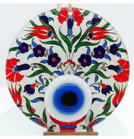 Tile Fusion glass and evil eye wall decor