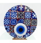 Seljuklu fusion glass and evil eye wall decor