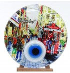 İstanbul fusion glass and evil eye wall decor