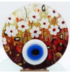 Flower fusion glass and evil eye wall decor