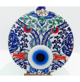 Tile Fusion glass and evil eye wall decor 