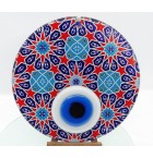 Seljuklu fusion glass and evil eye wall decor 