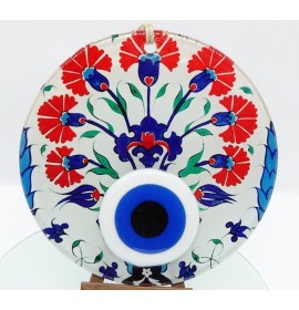 Clove fusion glass and evil eye wall decor