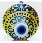 Fusion glass and evil eye wall decor