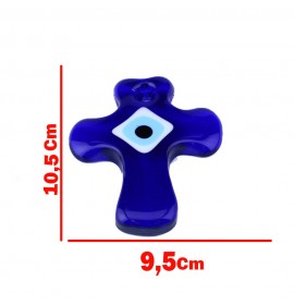 cross  Turkish evil eye bead