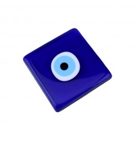 Square Turkish evil eye bead