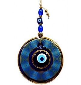 double gold evil eye wall hanging