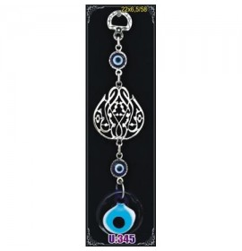 Silver Plated  Metal  Evil Eye Bead