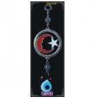 Silver Plated  Metal Star and Crescent with Evil Eye Bead