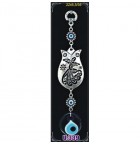  Silver Plated Metal Whirling Dervish with Evil Eye Bead
