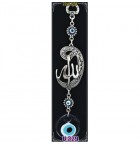 Silver Plated  Metal Allah with Evil Eye Bead