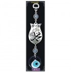 Silver Plated  Metal Muhammad with Evil Eye Bead