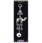 Silver Plated  Metal Camel with Evil Eye Bead