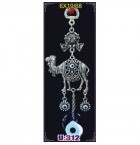 Silver Plated Metal Camel with Evil Eye Bead