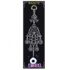 Silver Plated  Metal Hamsa with Evil Eye Bead