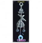  Silver Plated Metal Whirling Dervish with Evil Eye Bead