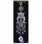 Silver Plated Metal Owl with Evil Eye Bead