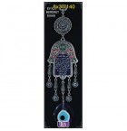 Silver Pilated  Metal Hamsa with Evil Eye Bead