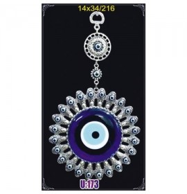 Silver Plated  Metal Evil Eye Wall Hanging